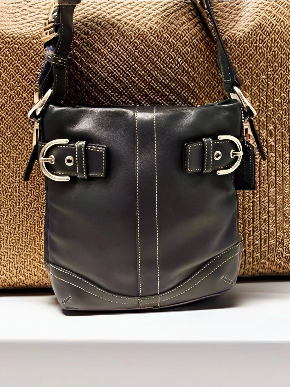 Coach | Bags | Coach Soho Buckle Black Leather Hobo 205 Vintage